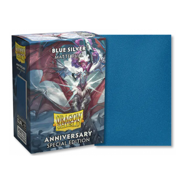 Dragon Shield 100 Dual Matte - Blue/Silver (Anniversary Special Edition) (AT-15064)