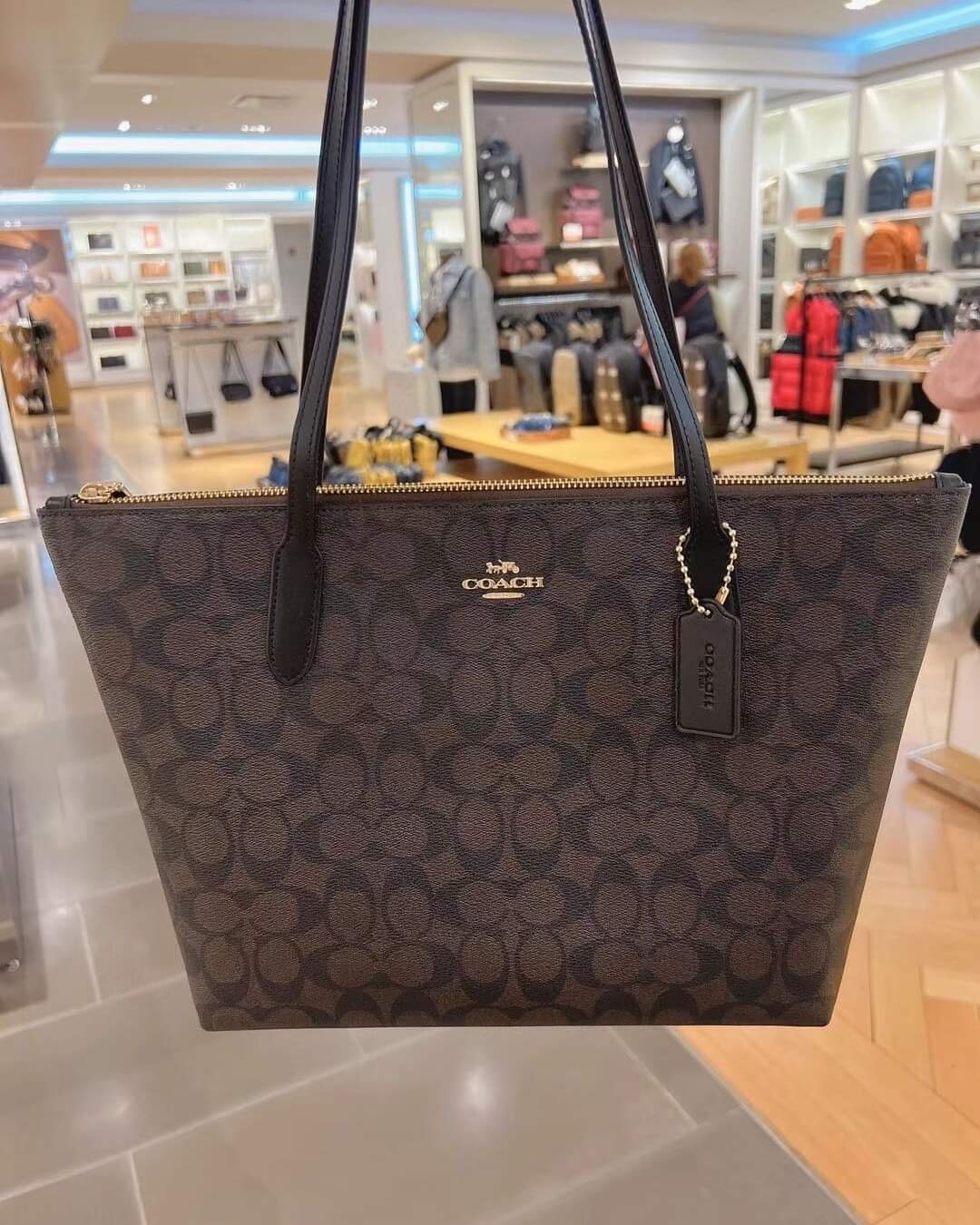 Coach Zip Tote經典logo拉鍊款Model no.4455