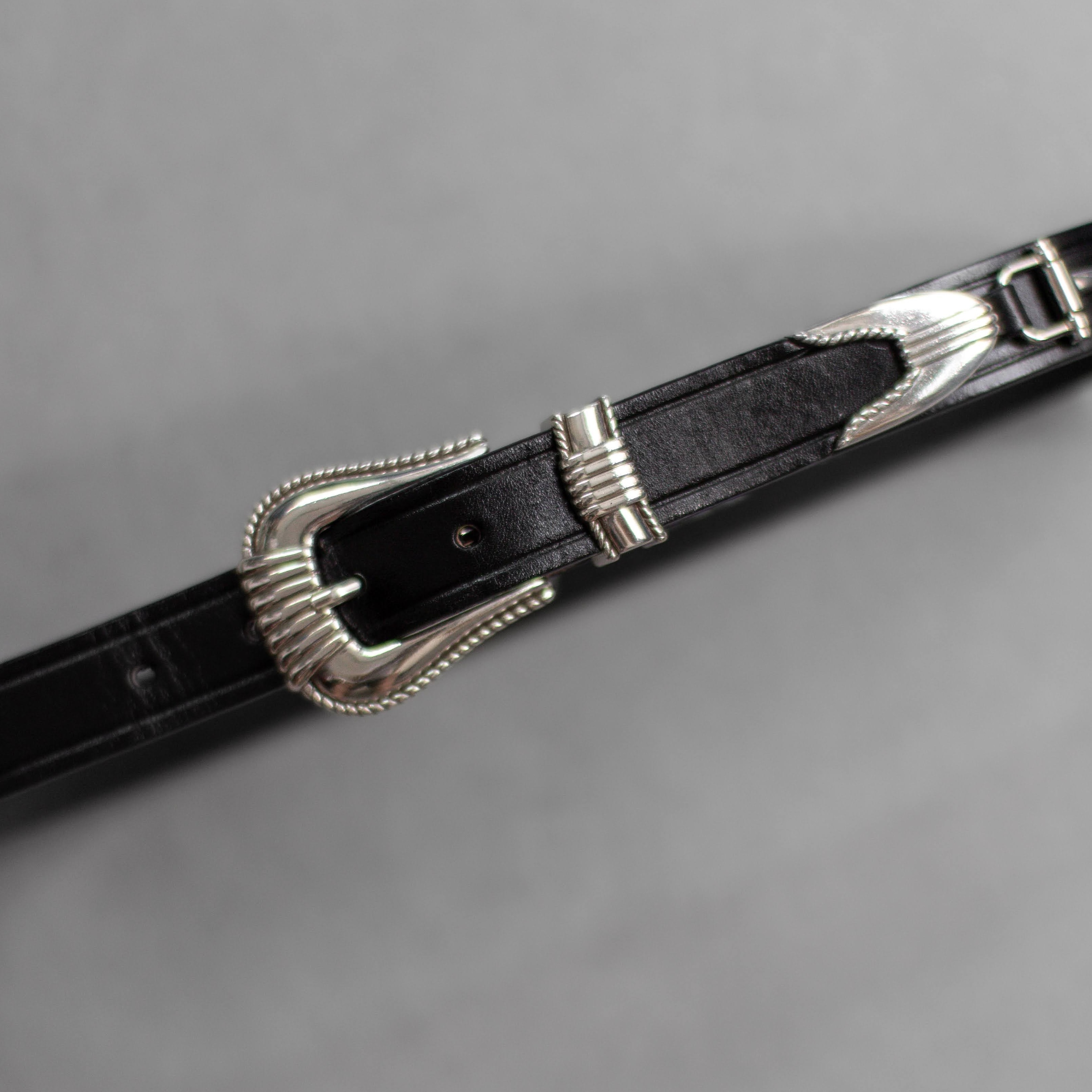 TORY LEATHER SILVER BIT BELT 美國製 銀扣 西部 牛皮 皮帶 腰帶