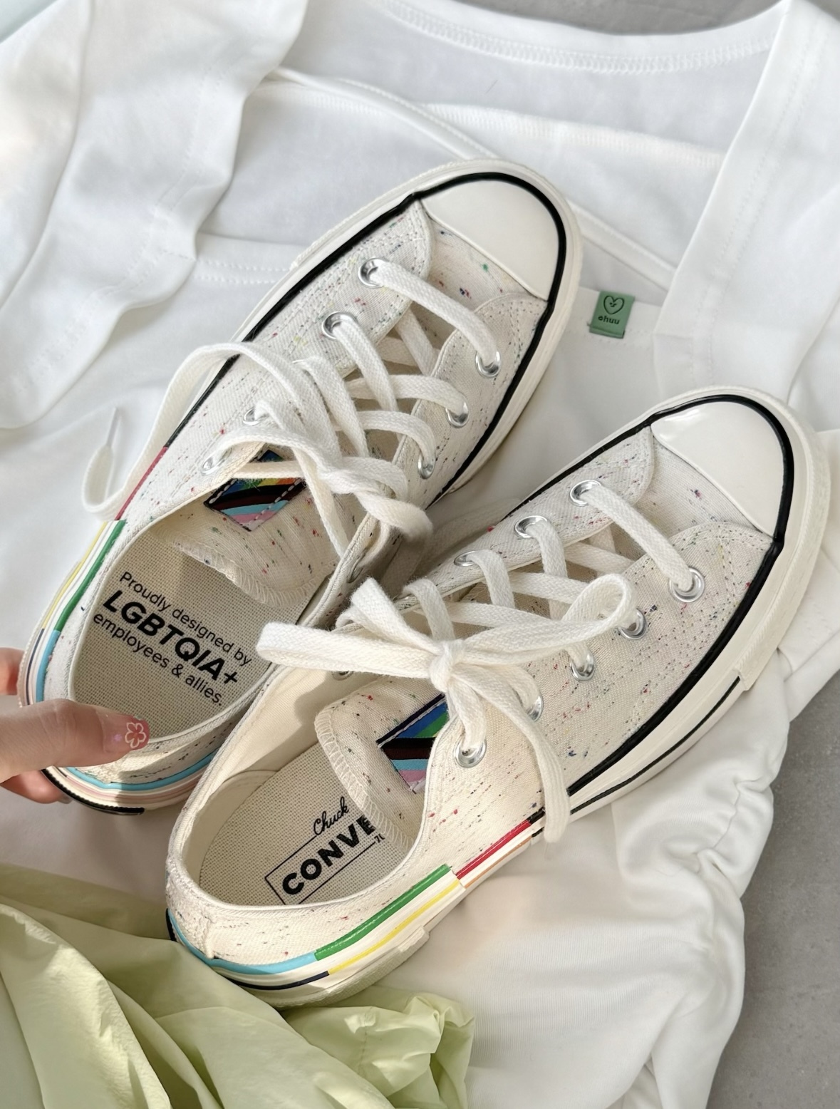 Converse 1970 米白彩虹拼接 奶油底 解構 帆布鞋 情侶款 A06030C/預購
