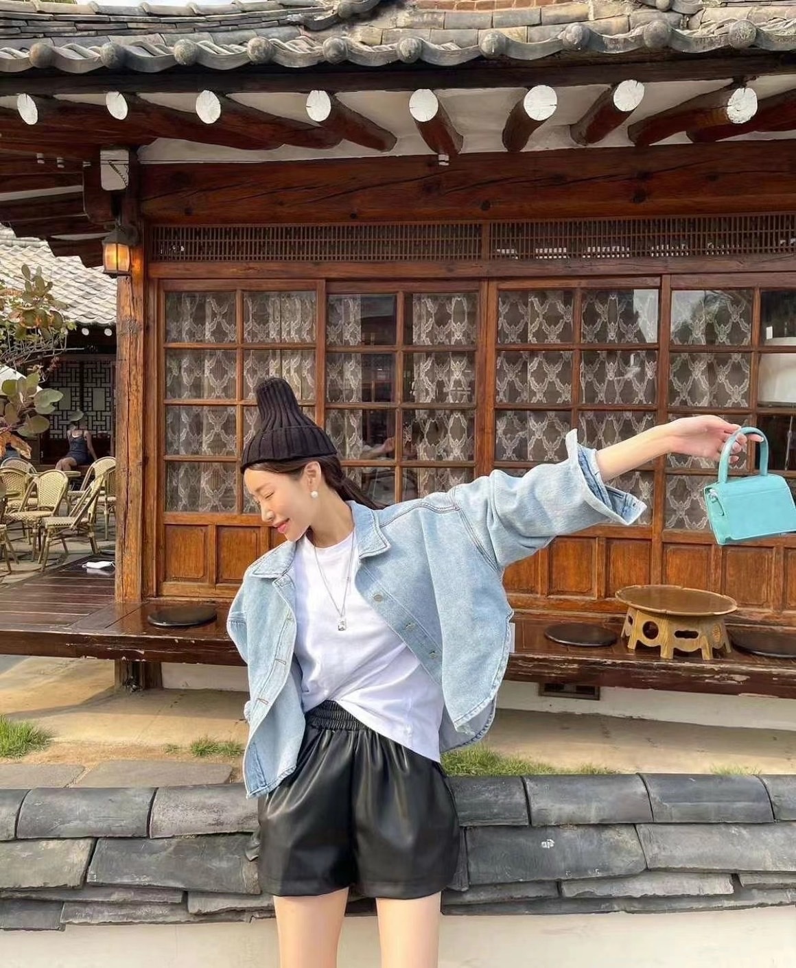 正韓巨美魟魚型牛仔外套