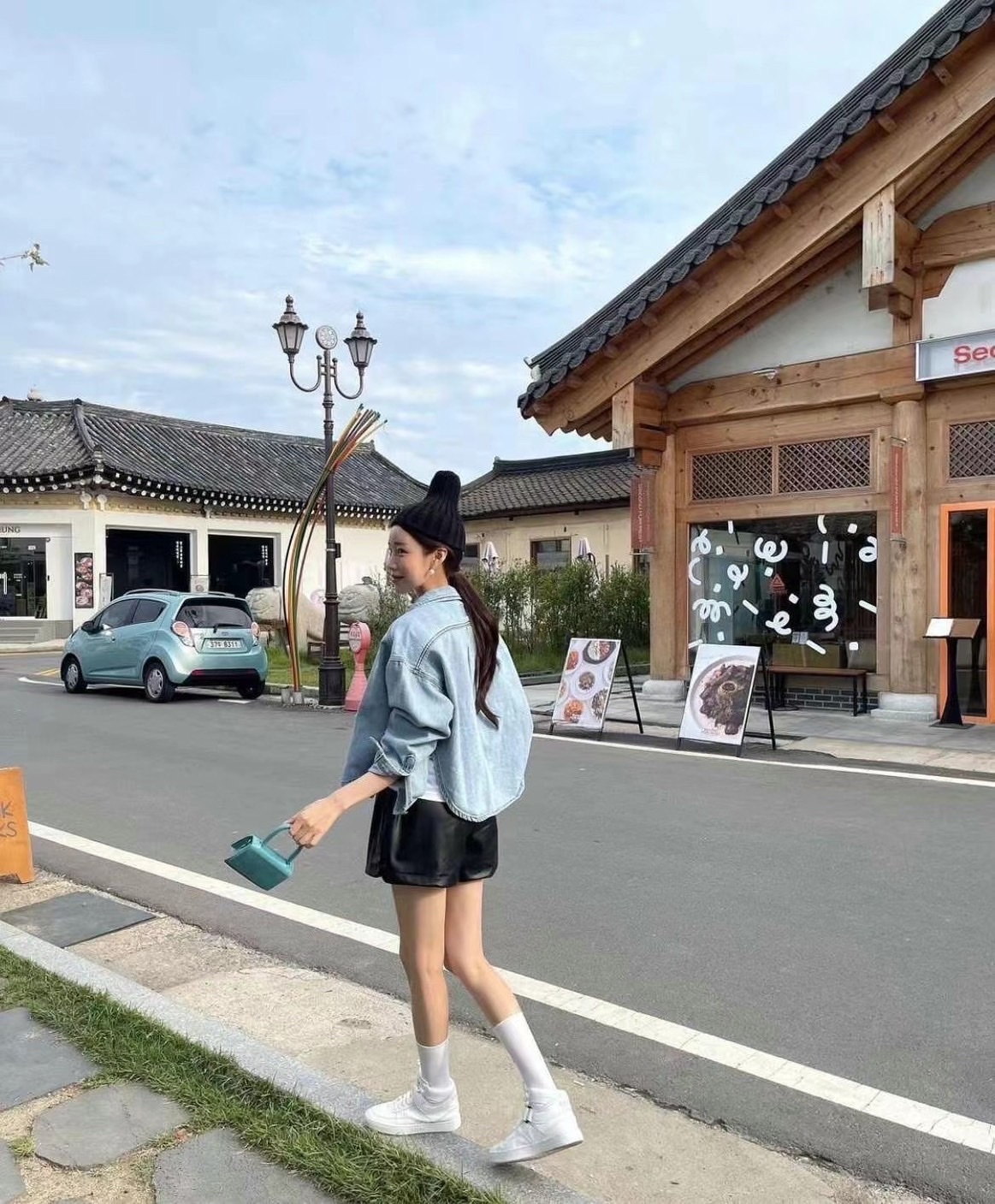 正韓巨美魟魚型牛仔外套