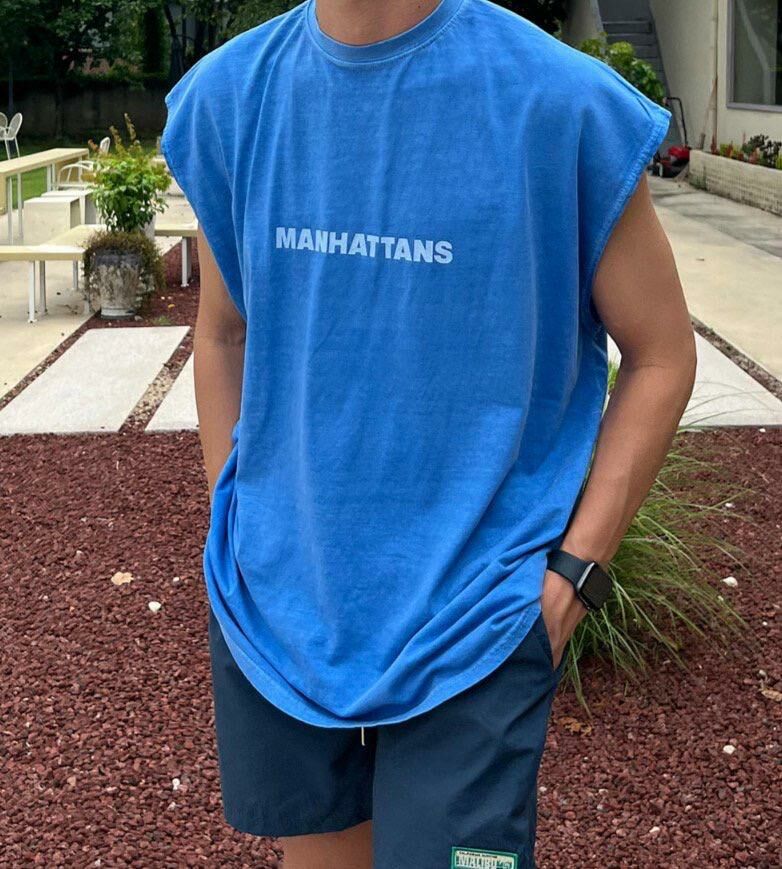 洗水英文字背心 V935