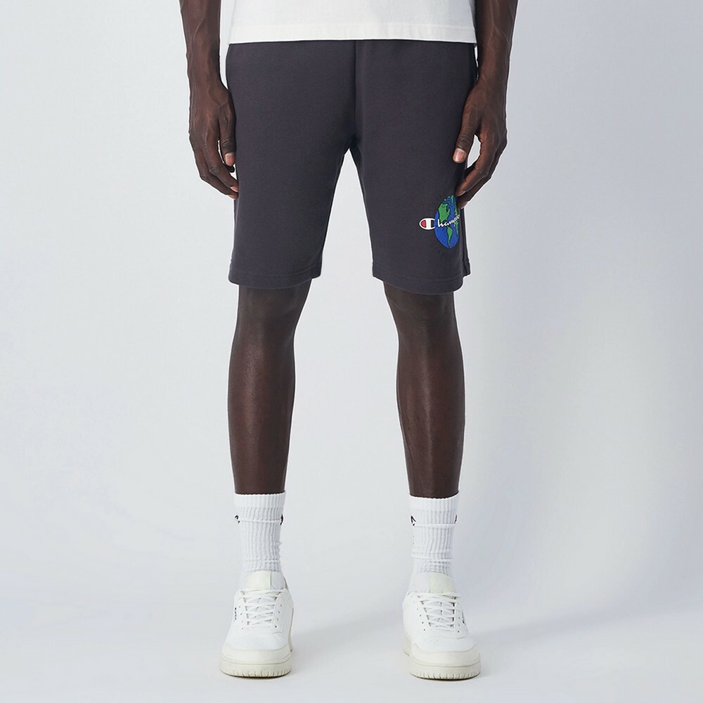 【ECO 愛地球系列】男款 Earth 棉質短褲(木炭黑)