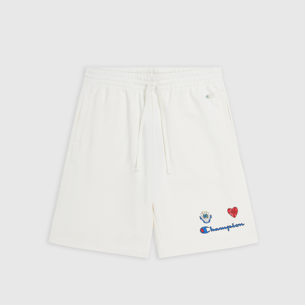 【ECO 愛地球系列】男款 Heart 棉質短褲(燕麥白)