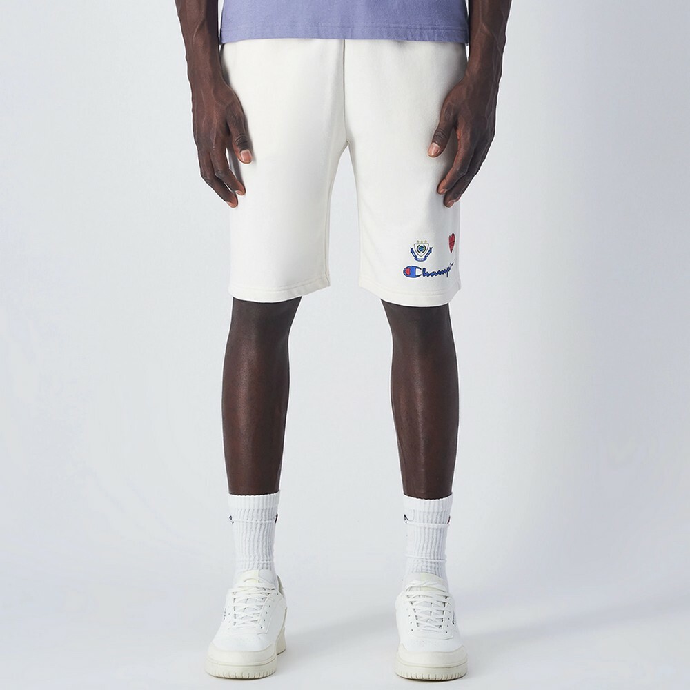 【ECO 愛地球系列】男款 Heart 棉質短褲(燕麥白)