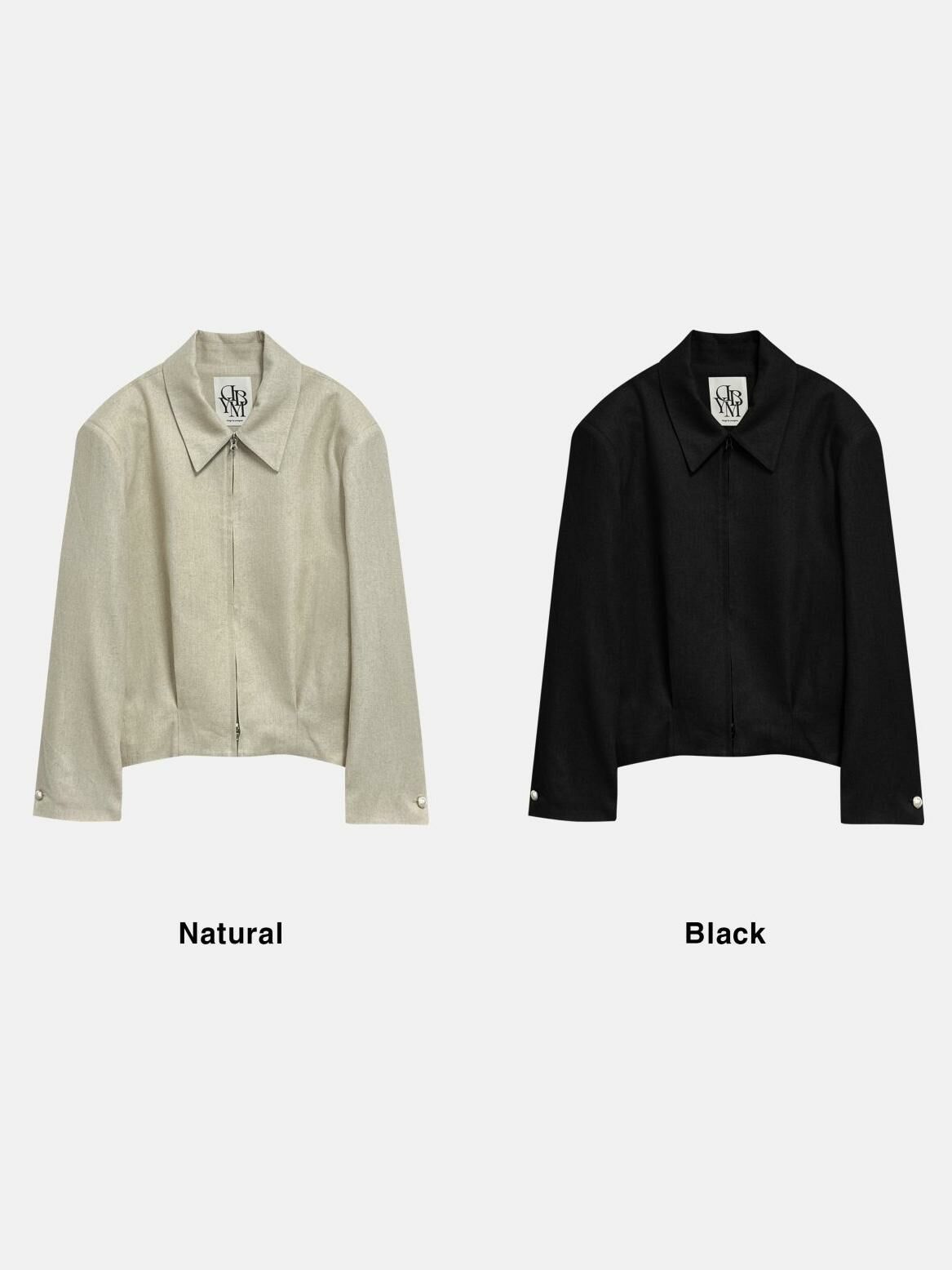 淨色反領拉鍊外套 D.B.Y.M-037JK