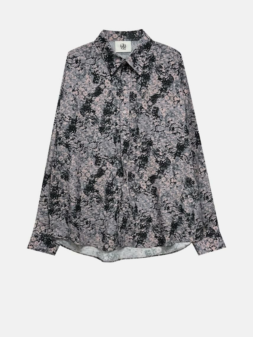 混色花紋長袖恤衫 D.B.Y.M-040S