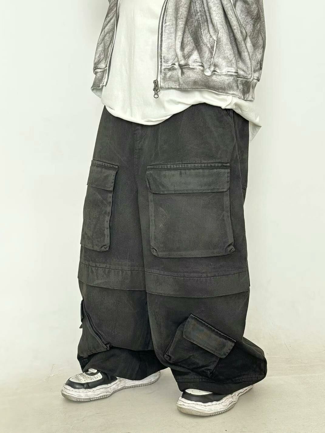 洗水工裝鬆身褲 GLAMOUR-011P