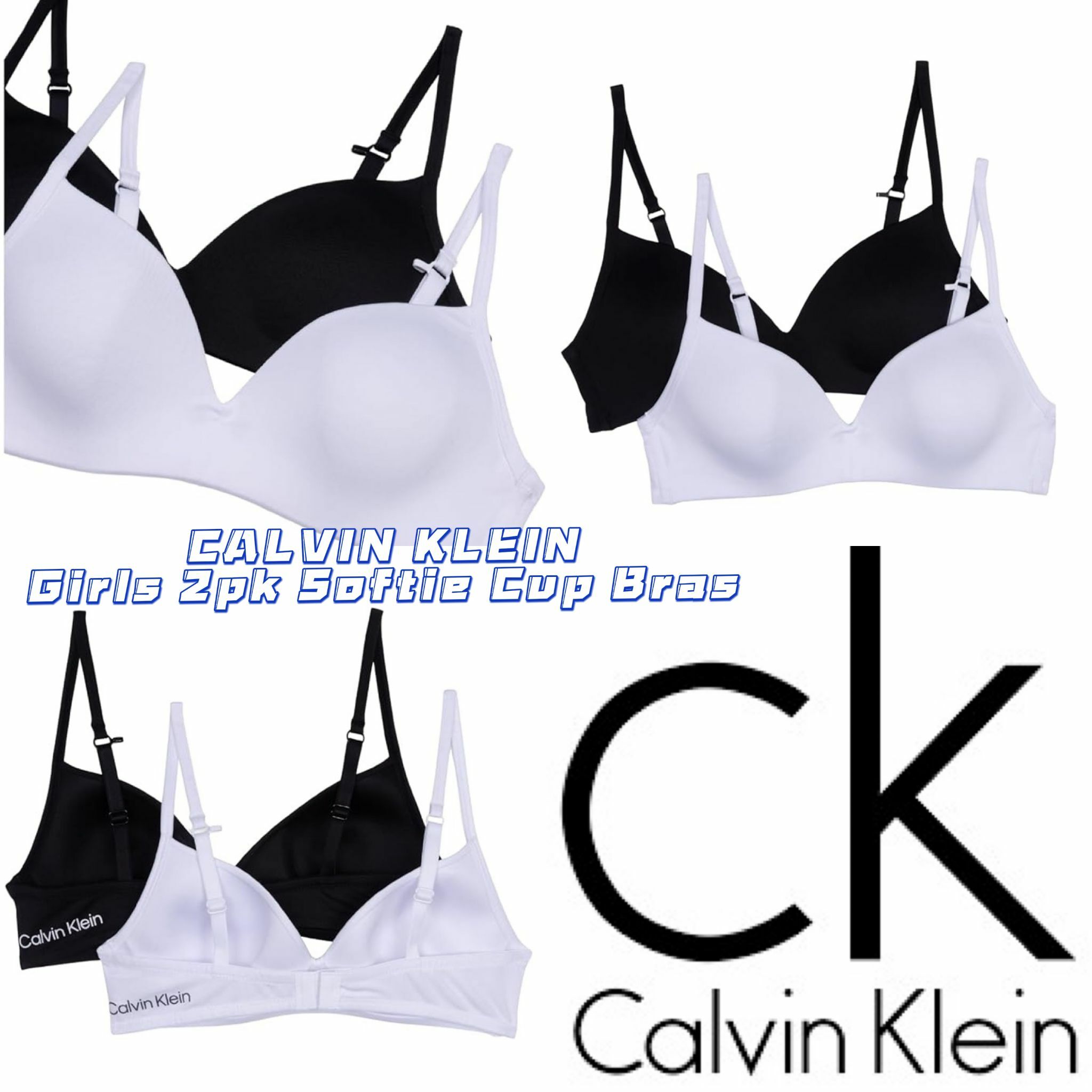 【預購】CALVIN KLEIN Softie Cup F042507 2件裝女大童內衣
