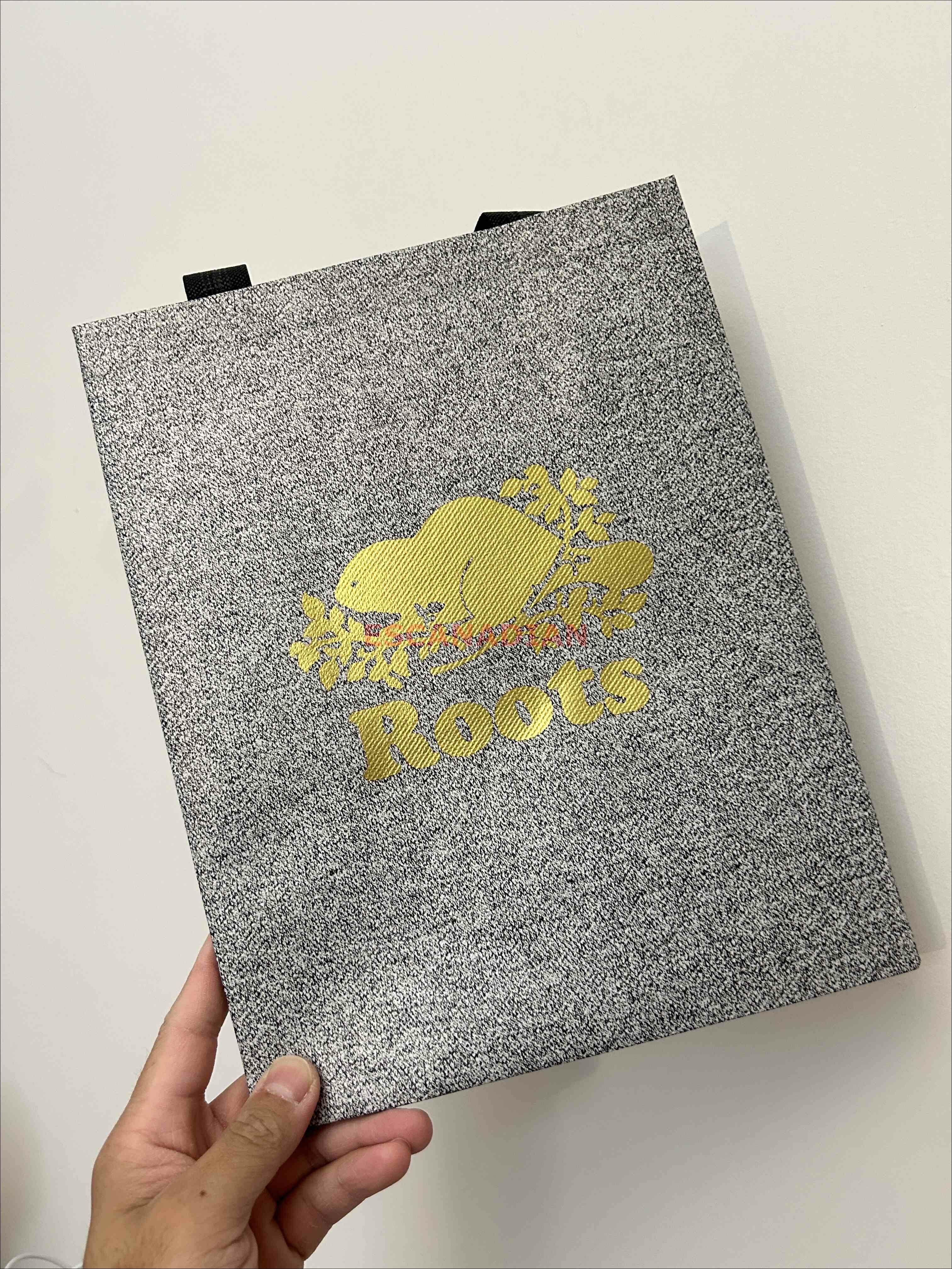 Roots 50週年系列 胡椒灰金蔥海狸 環保購物袋