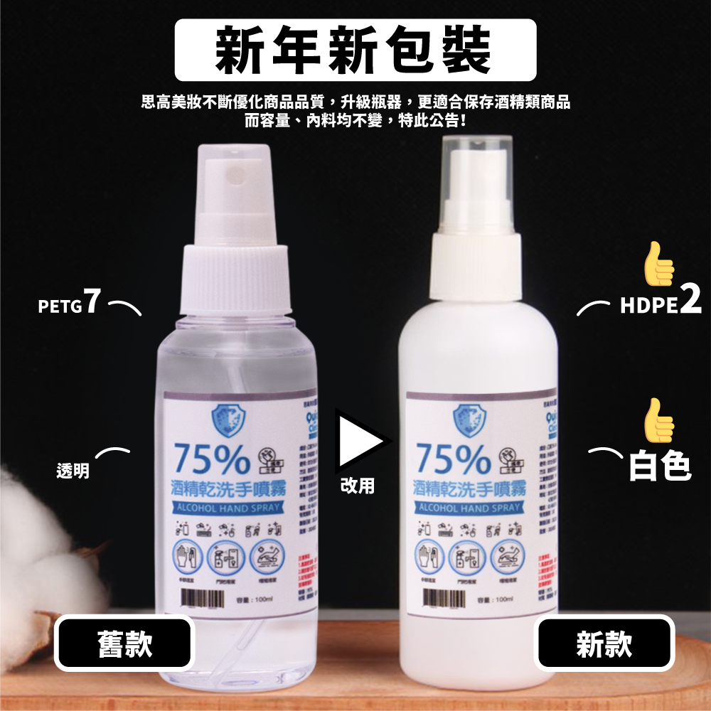 75%酒精-乾洗手噴霧隨身瓶100ml