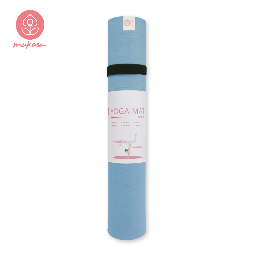 MUKASA 天然橡膠瑜珈墊  - 6mm 勿忘草 MUK-24108