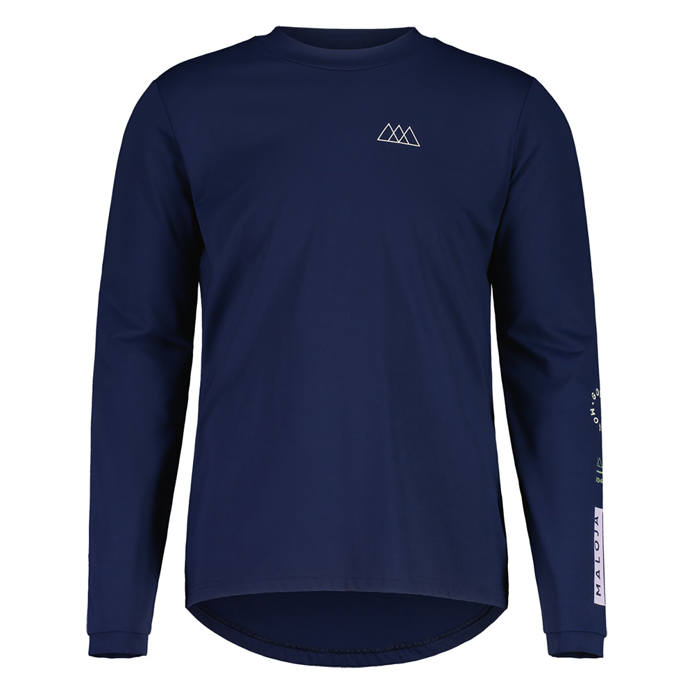 【MALOJA】男快乾彈性長袖上衣 / 24MA37226-[夜空藍、叢林綠]