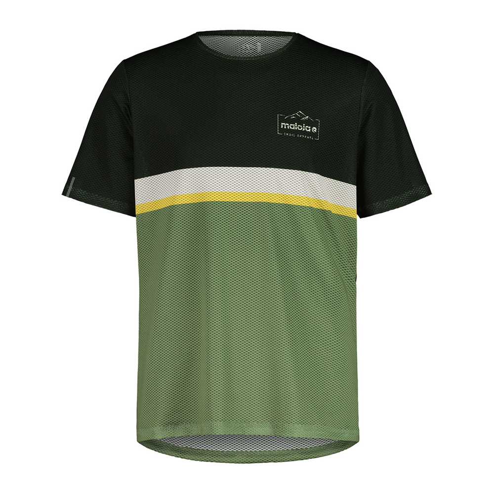【MALOJA】男快乾彈性短袖上衣 / 24MA37229-[雙綠、黑金]