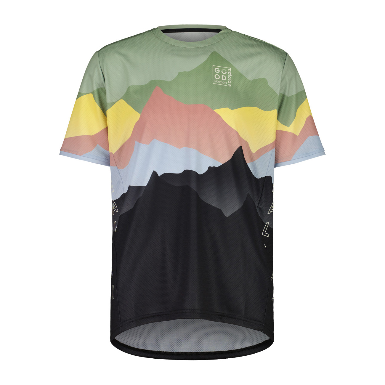 【MALOJA】男Polygiene快乾印花短袖上衣 / 24MA37237-[山岳綠、山岳棕]