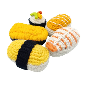 泰國Ketawa 手工針織玩具 - 壽司 (一套5件)