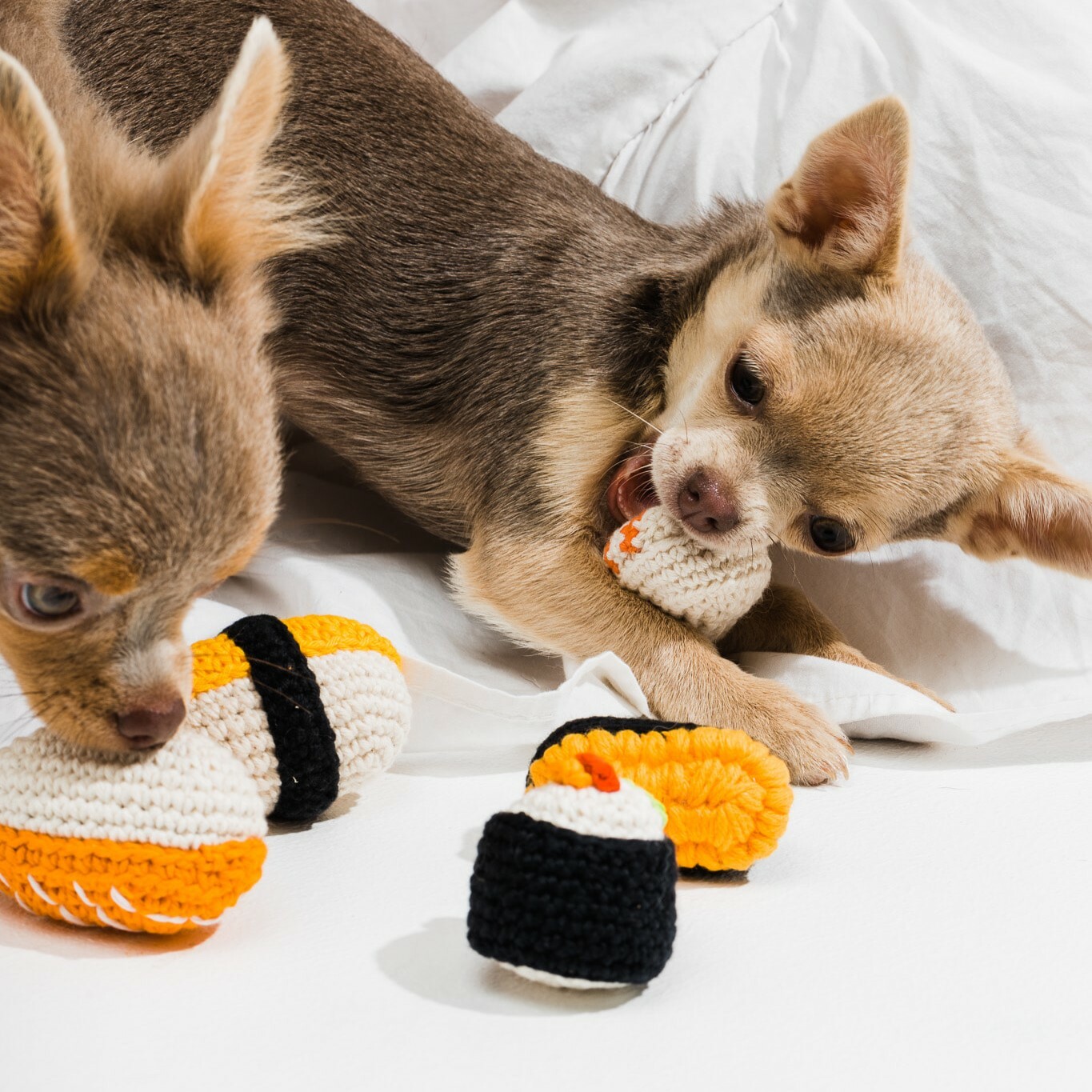 泰國Ketawa 手工針織玩具 - 壽司 (一套5件)