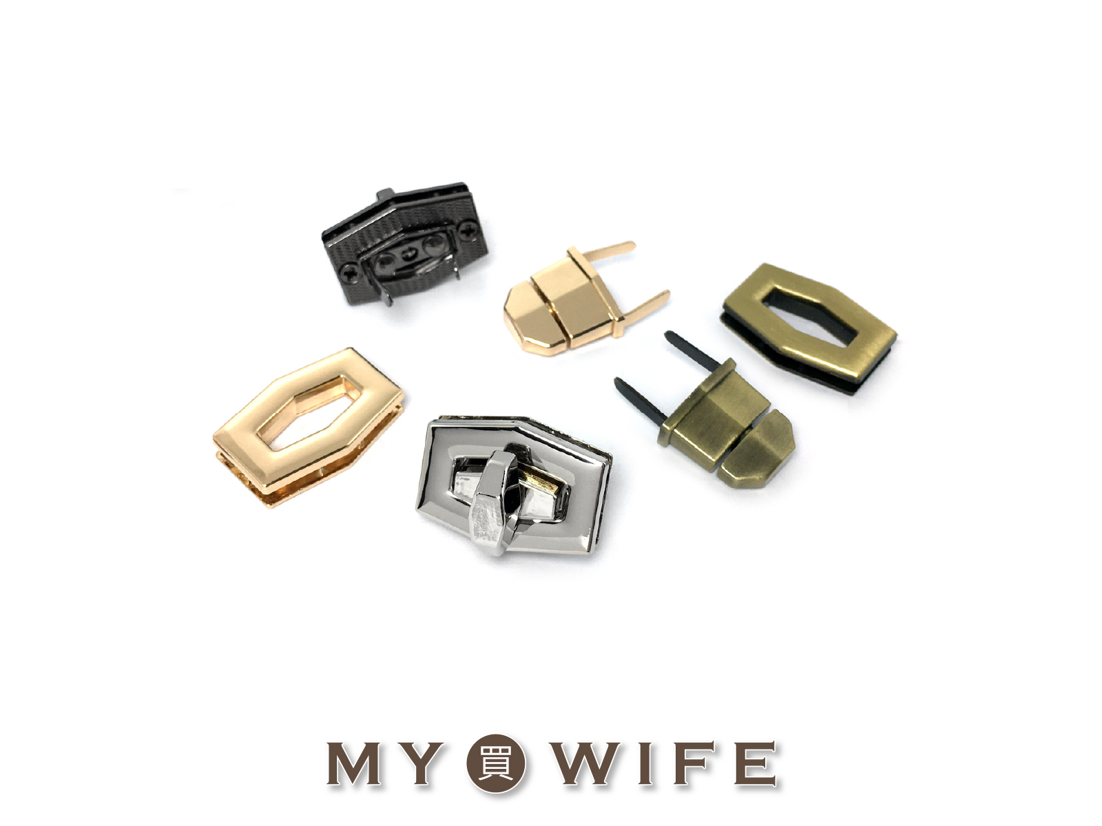 27x19mm六角合金轉鎖扣_4色【YR-Y2033】