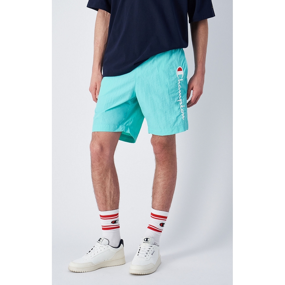 男款-LEGACY 素色 大LOGO 海灘短褲-淺綠色（219978-BS049）