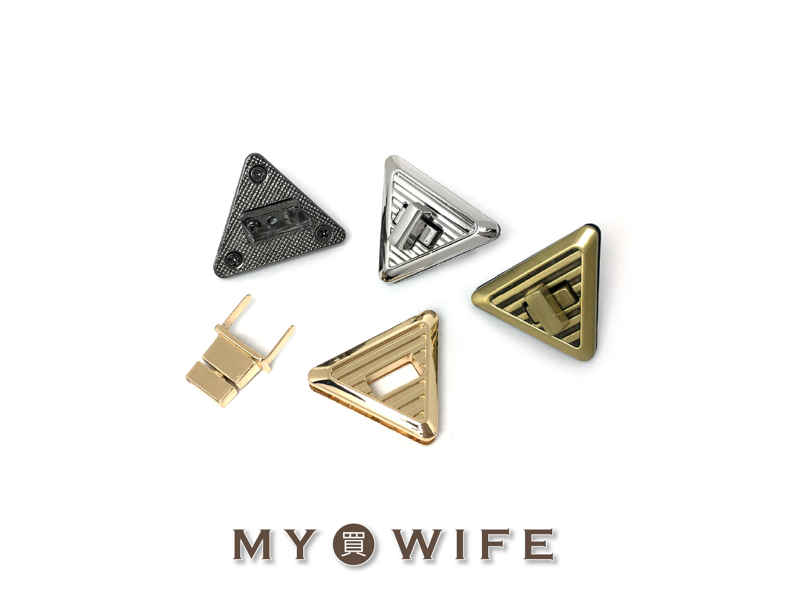 40x32mm三角合金轉鎖扣_4色【YR-Y1920】