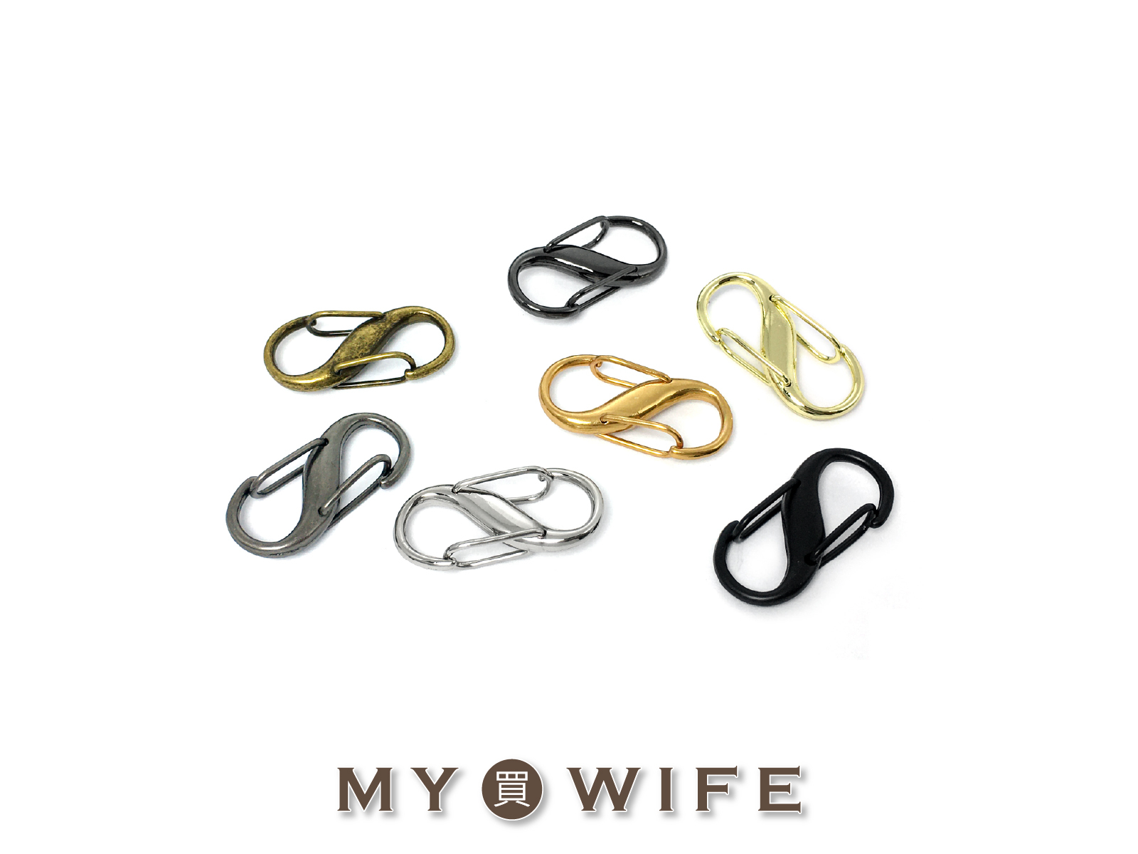 27x13mm雙勾鍊條調節扣_S勾/8字扣/彈簧扣/掛勾_8色