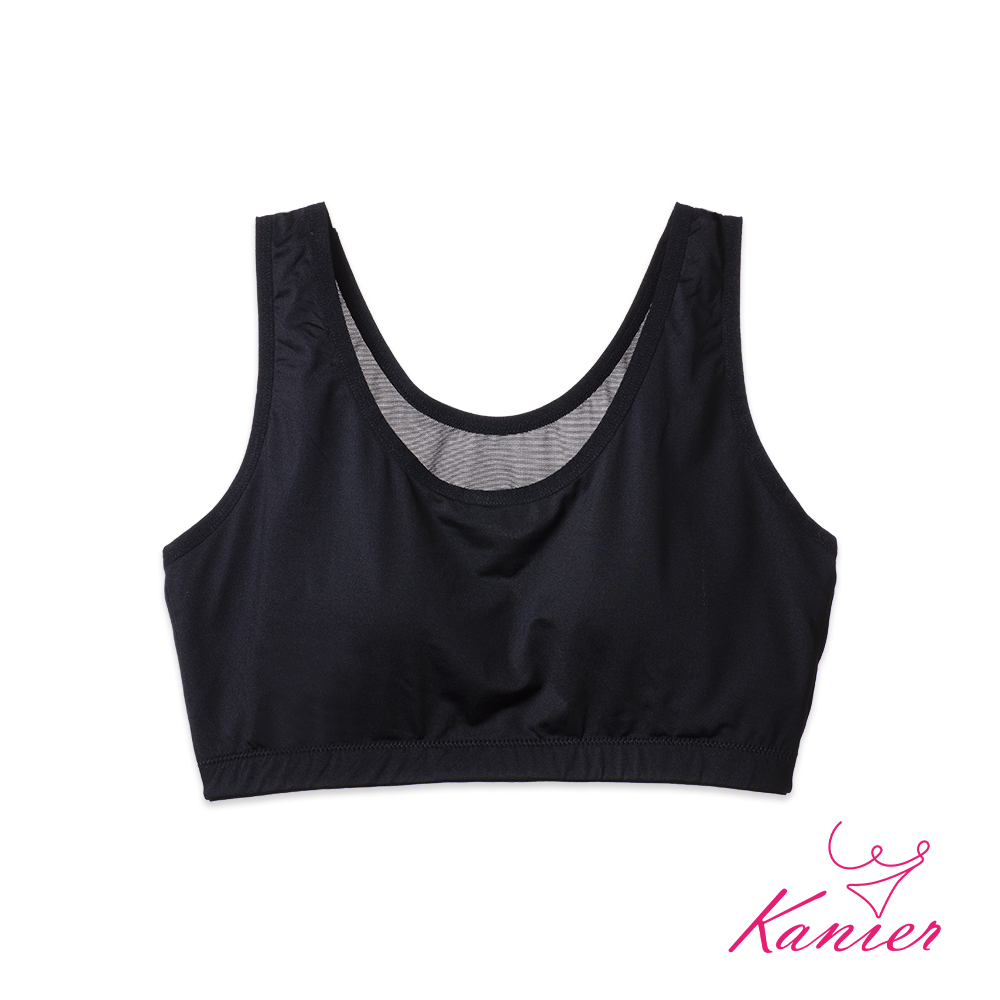 【Kanier卡妮兒】悅動輕盈 涼感挖背運動內衣【1213 布萊克黑  M / L / XL / XXL(Q)】