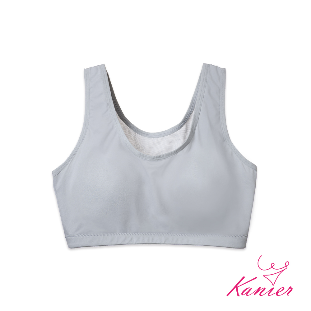 【Kanier卡妮兒】悅動輕盈 涼感挖背運動內衣【1213 蘿莎灰  M / L / XL / XXL(Q)】
