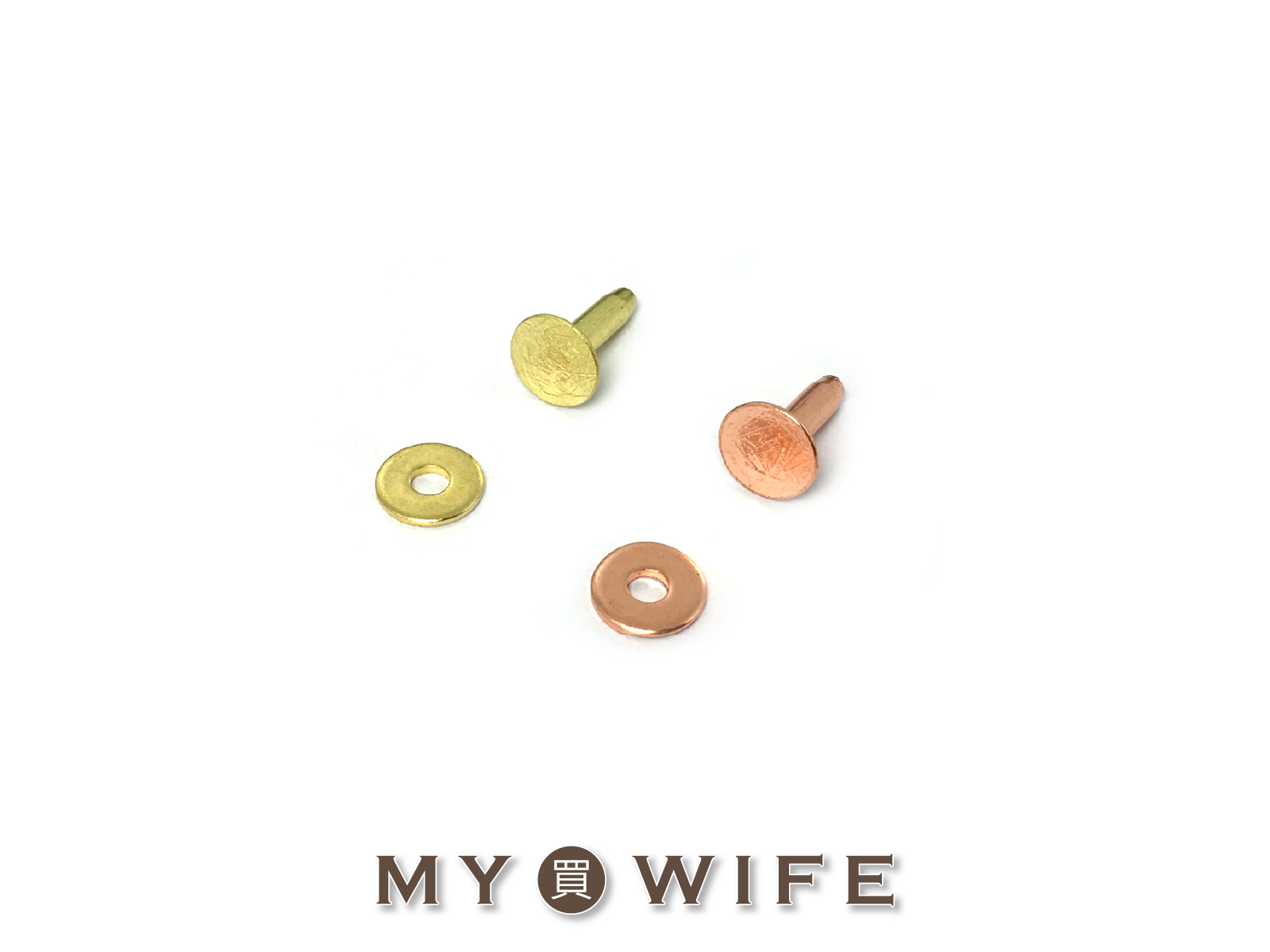 9x12mm美式鉚釘_美式撞釘/永固釘/隕紋/紫銅/黃銅_2色