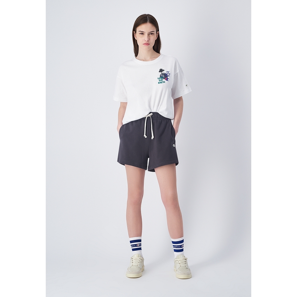 女款-ECO 愛地球 I'm With Her 寬鬆 印花短TEE-白色（117179-WW006）