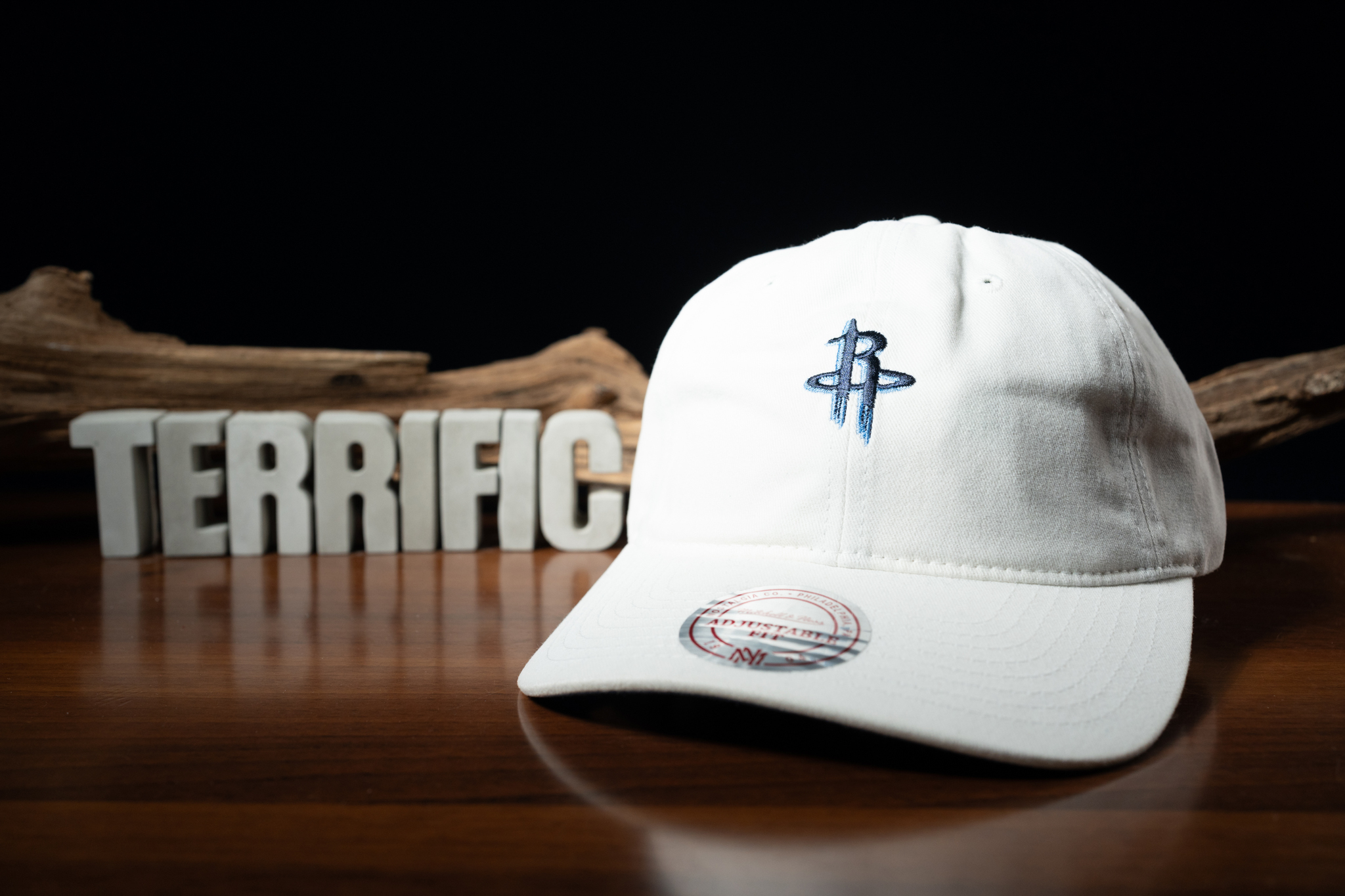 NBA帽子 Houston Rockets 休士頓火箭 小隊徽 白 老帽 M&N 可調式 全新