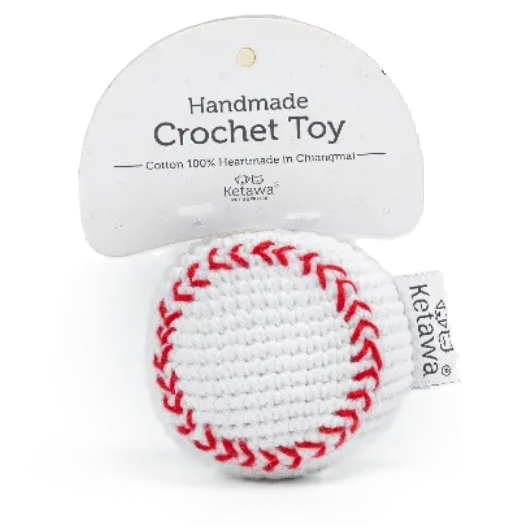 泰國Ketawa 手工針織玩具 - 棒球