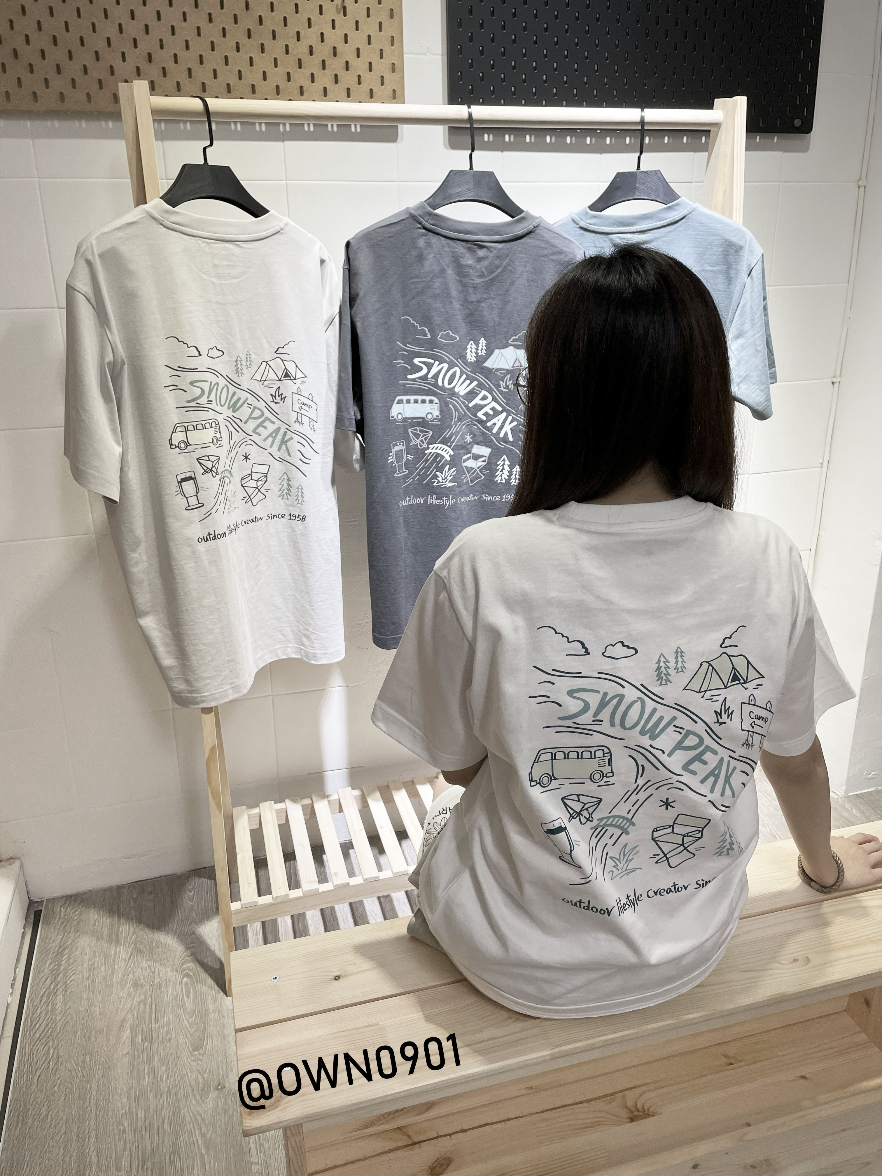 【OWN】SNOW PEAK 雪峰 露營 登山 24SS 新品 春夏短袖上衣 男女同款 淺灰 白色 炭灰 復古綠 S24MUFS60