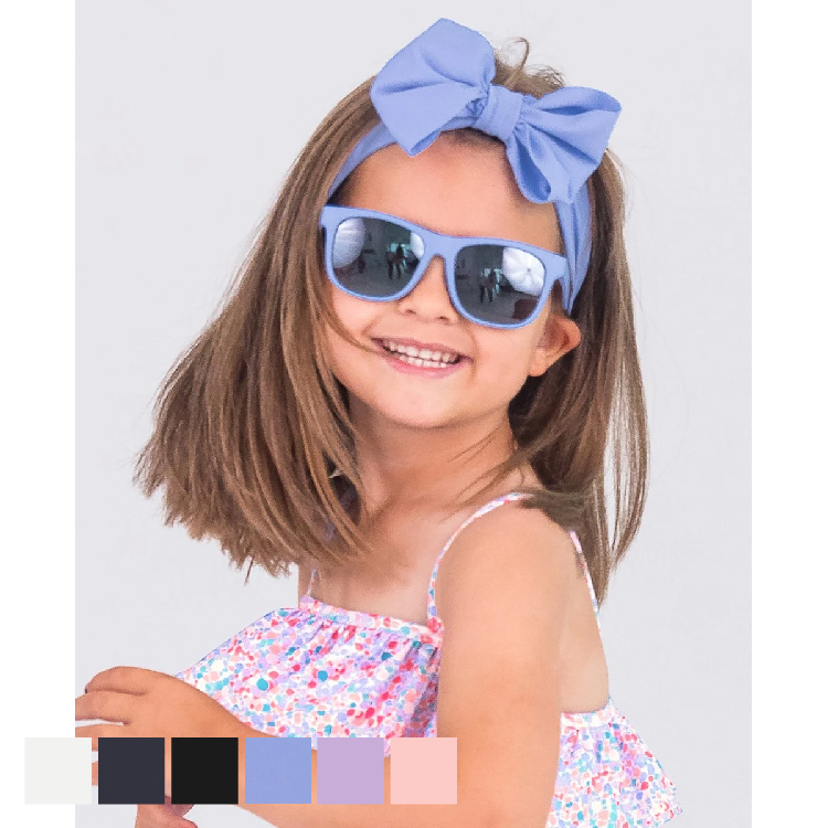 🔥有2024新款🔥美國Ruffle Butts-兒童太陽眼鏡- 黑色/白色/海軍藍/長春花藍/心型紫色/圓形粉色