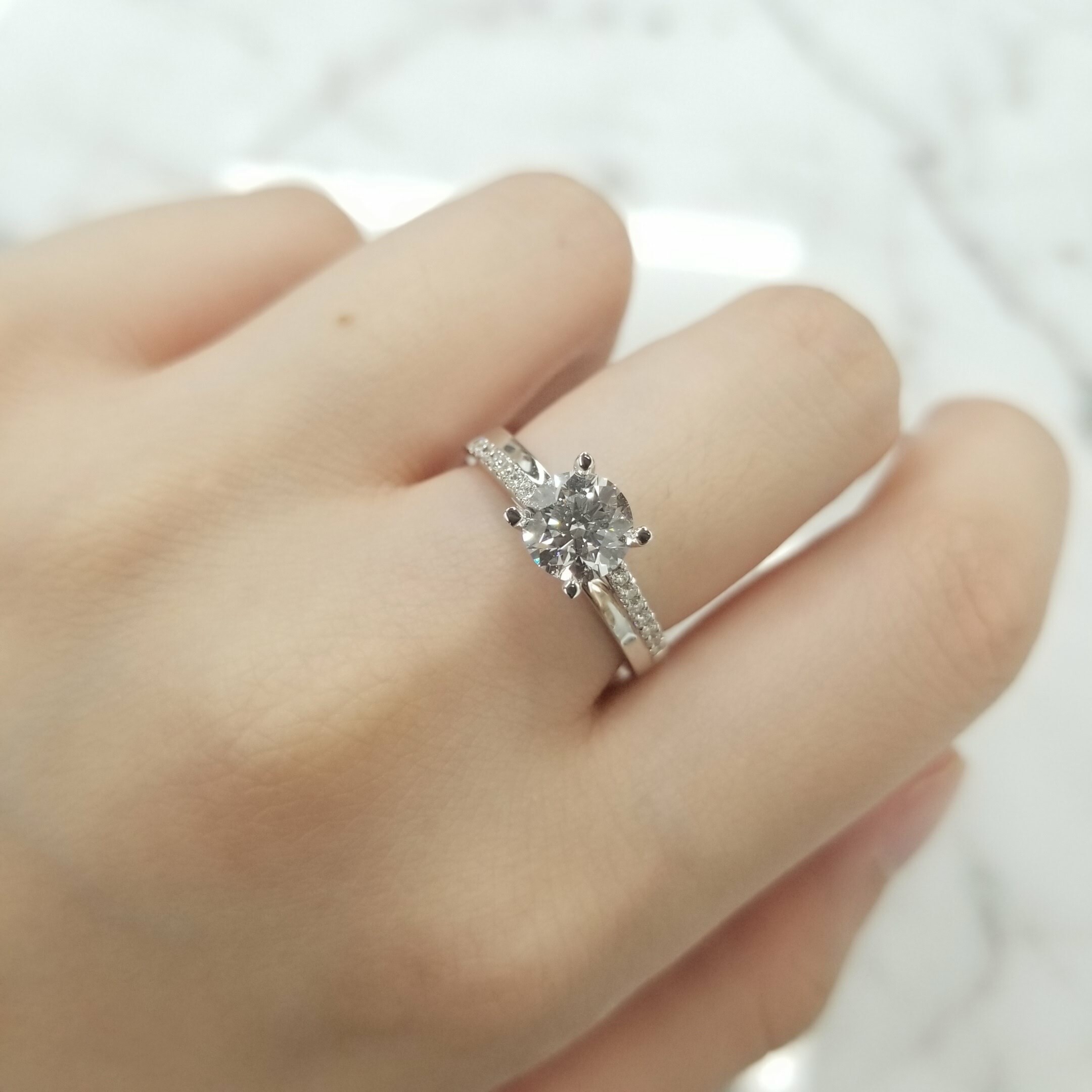 18K White Gold 1.12ct Diamond Ring