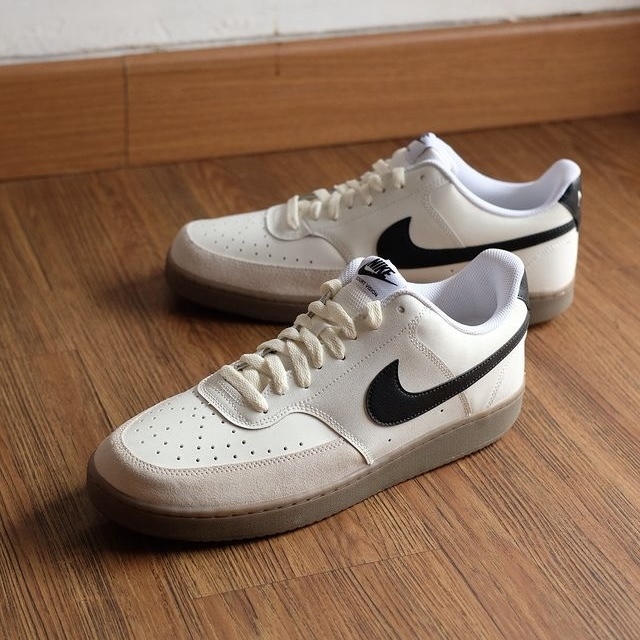 NIKE COURT VISION 1 白黑 焦糖底 麂皮 仿皮革 FQ8075-133 / 預購