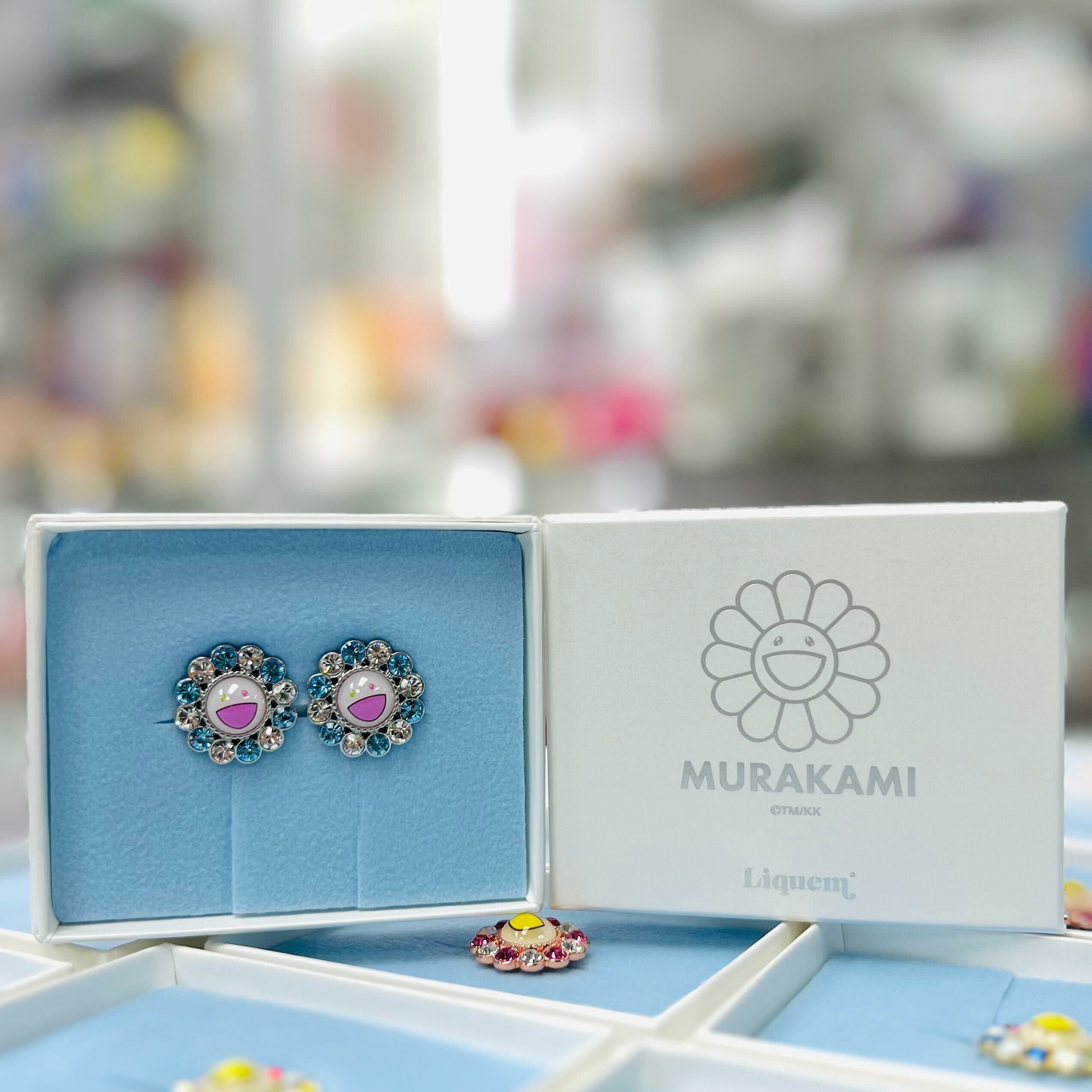 Murakami x Liquem 京都限定 Flower Blue Ver( Earrings/Ring/Pin)