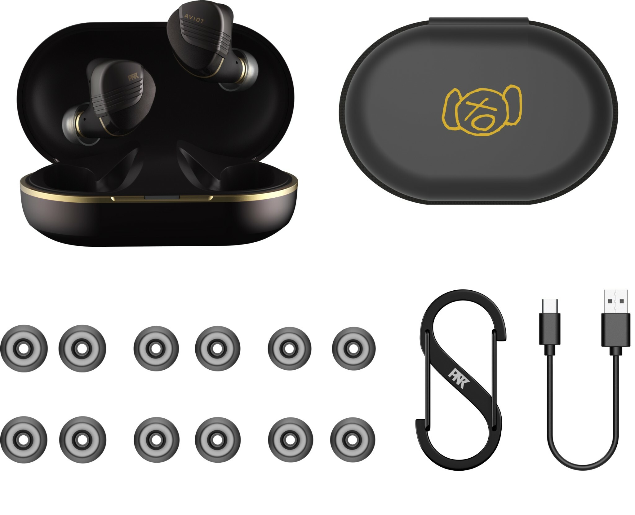 AVIOT TE-W1-PNK 真無線藍牙耳機