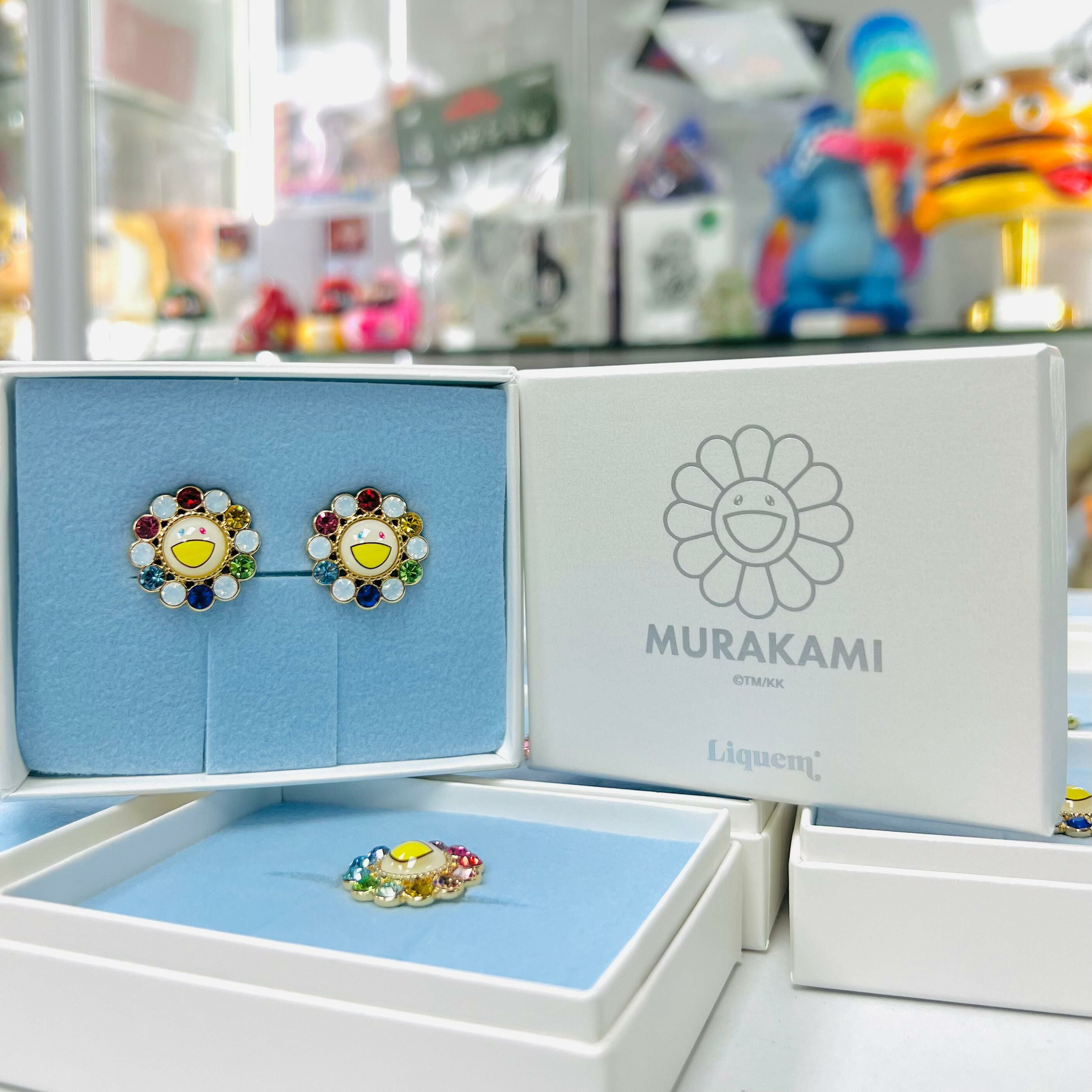 Murakami x Liquem 京都限定 Flower Multicolor Ver( Earrings/Ring/Pin)