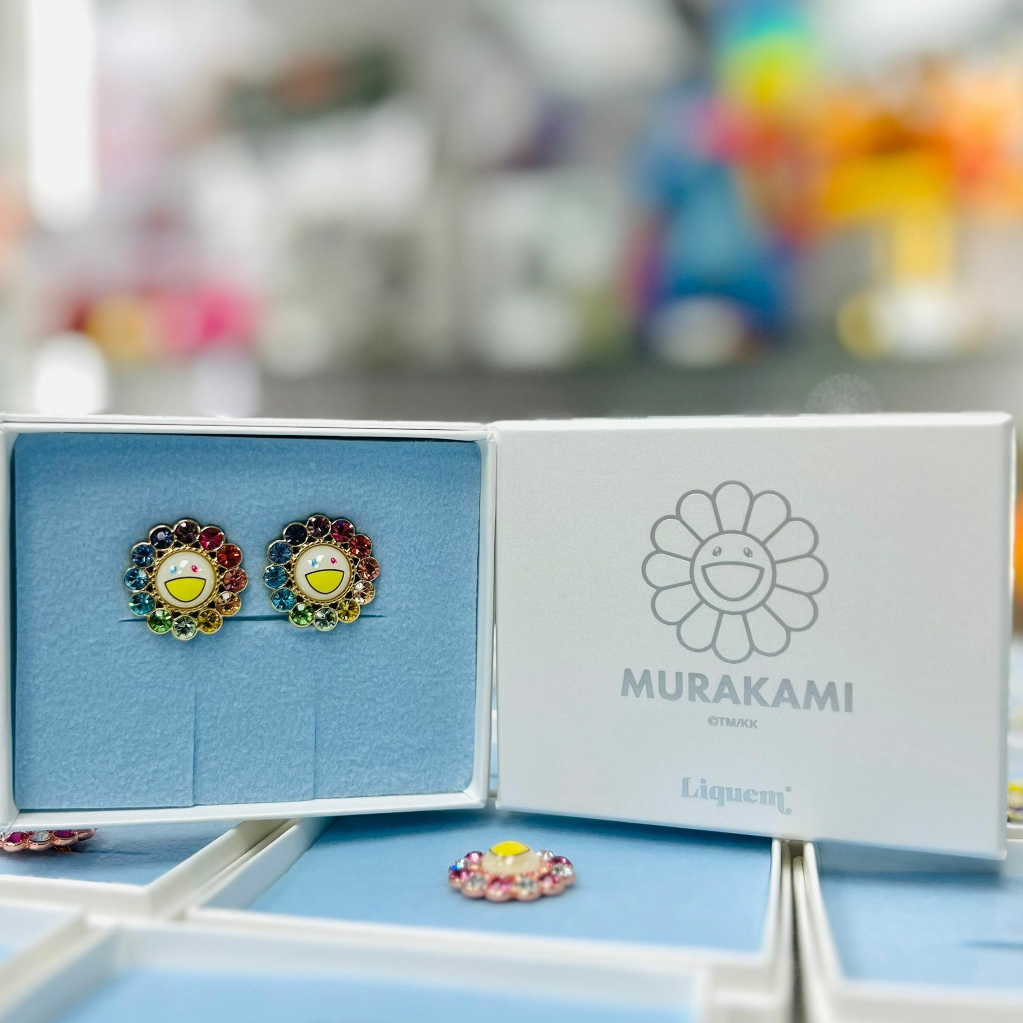 Takashi Murakami X Liquem Flower Ring Blue White Kaikaikiki