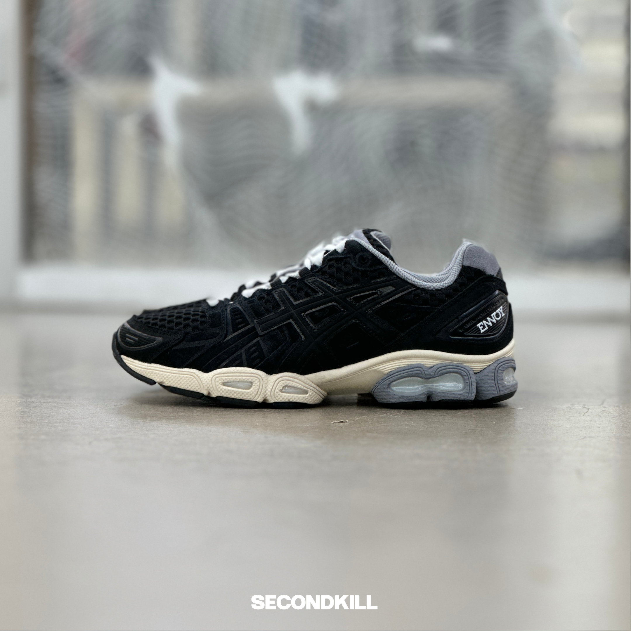 ENNOY ASICS GEL-NIMBUS 9 ブラック22.5cm エンノイ ASICS ENNOY x GEL-NIMBUS 9 BLACK/SHEET ROCK MENS US4 22.5cm