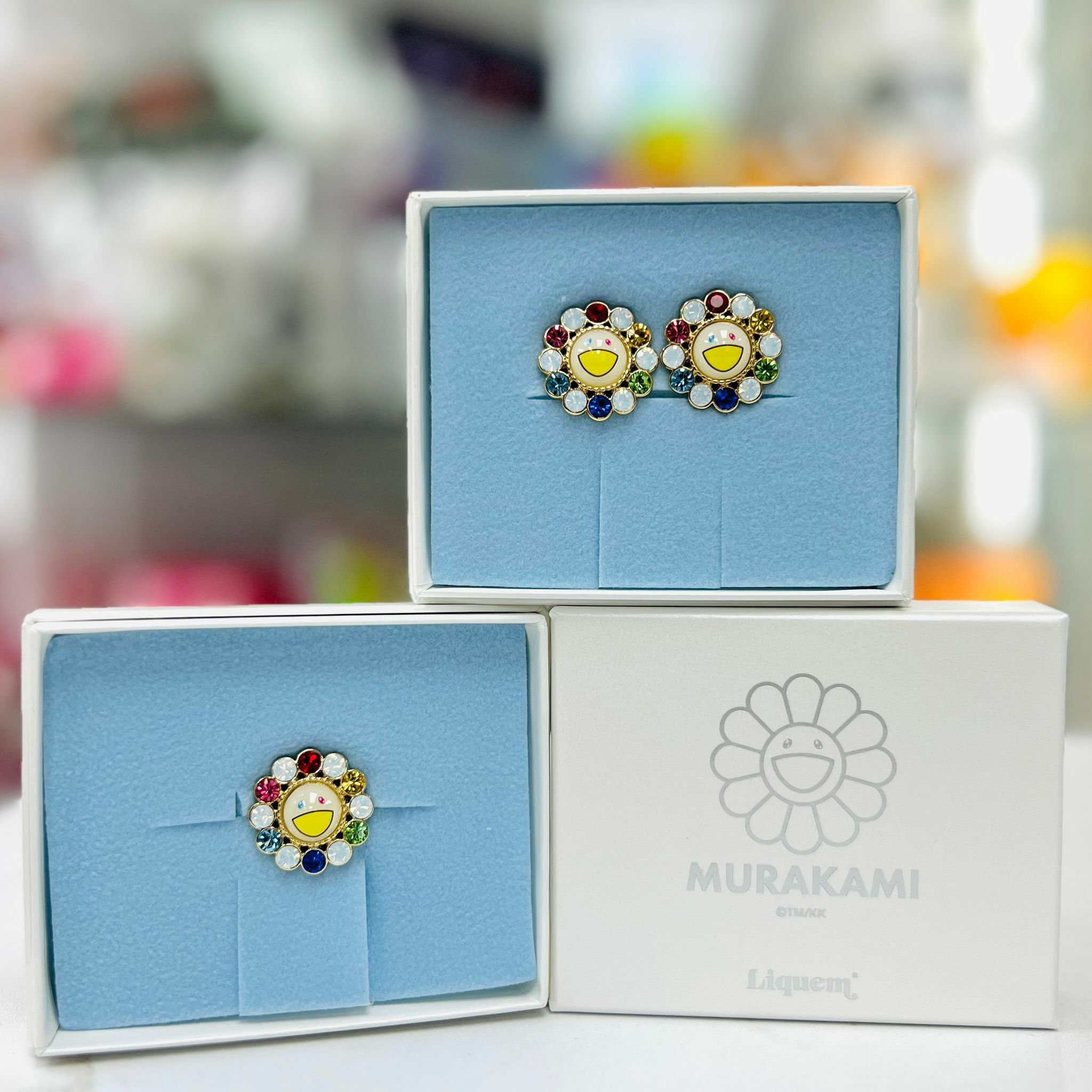 Murakami x Liquem 京都限定 Flower Multicolor Ver( Earrings/Ring/Pin)