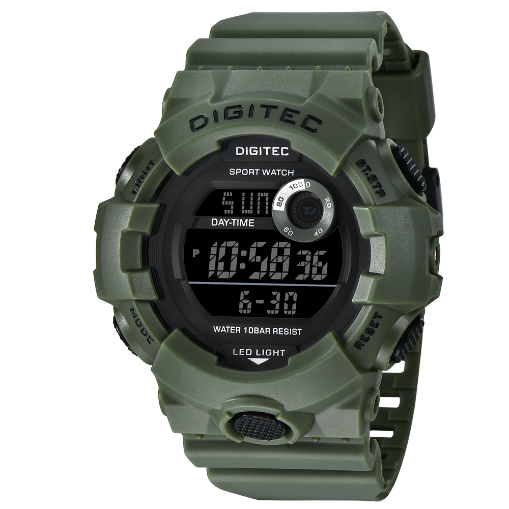 【DIGITEC 數碼科技】DG-5112T* 多功能EL背光矽膠數位電子錶-