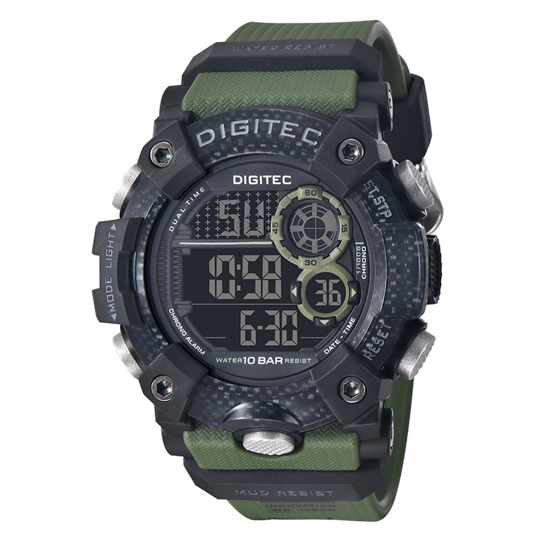 【DIGITEC 數碼科技】DG-5118T* 多功能LED背光矽膠數位電子錶-