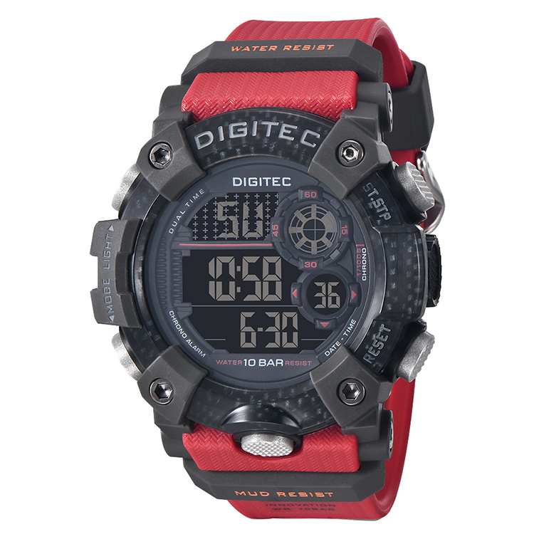【DIGITEC 數碼科技】DG-5118T* 多功能LED背光矽膠數位電子錶-