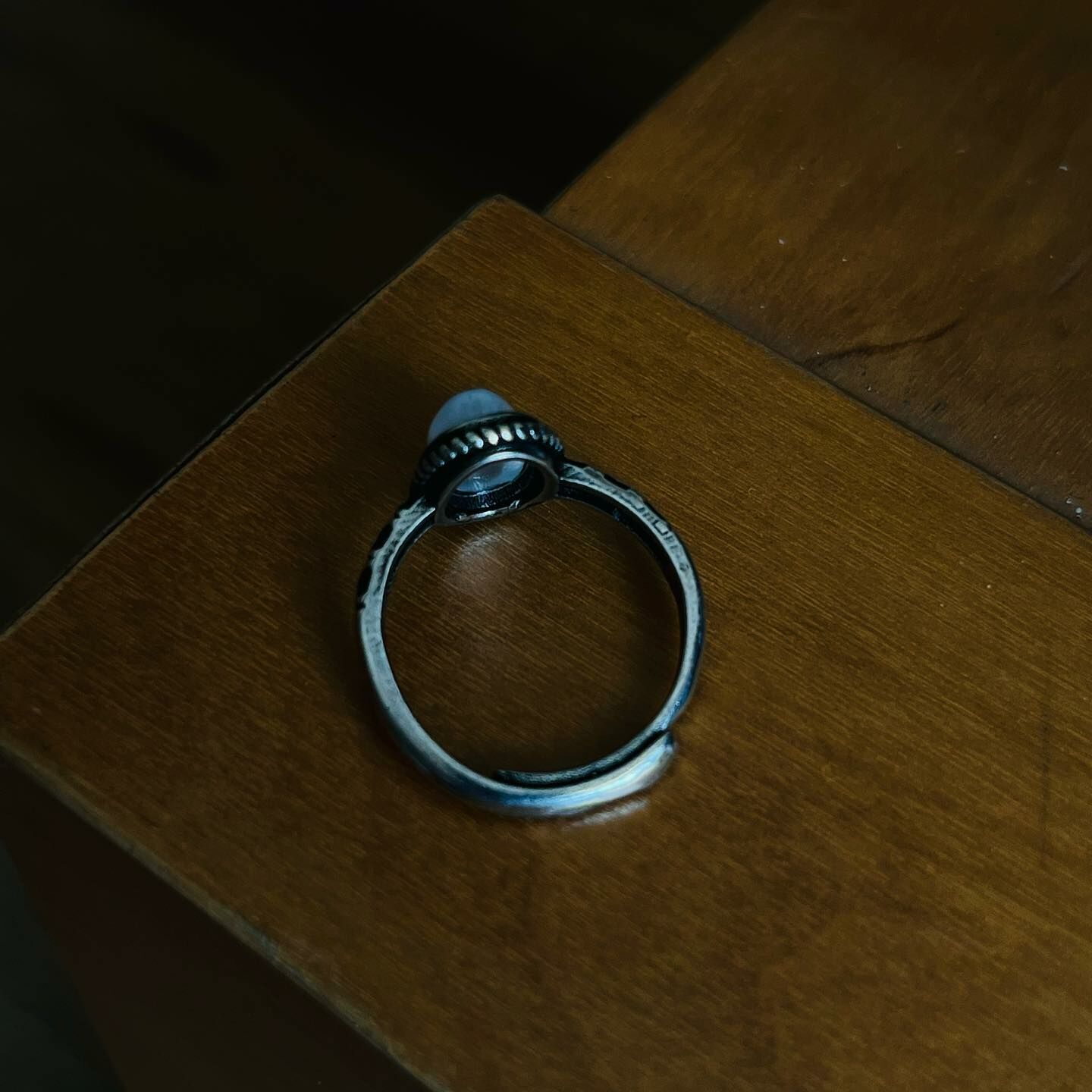 [原石] 月光石 水晶戒指