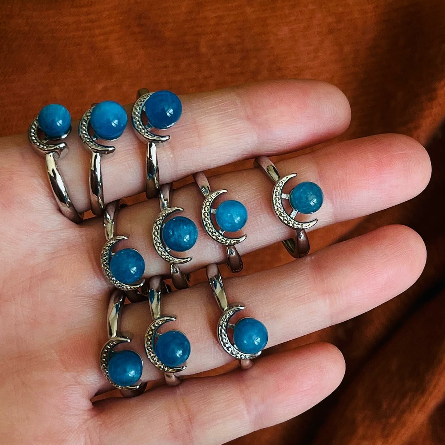 [原石] 藍磷灰石 925銀戒指