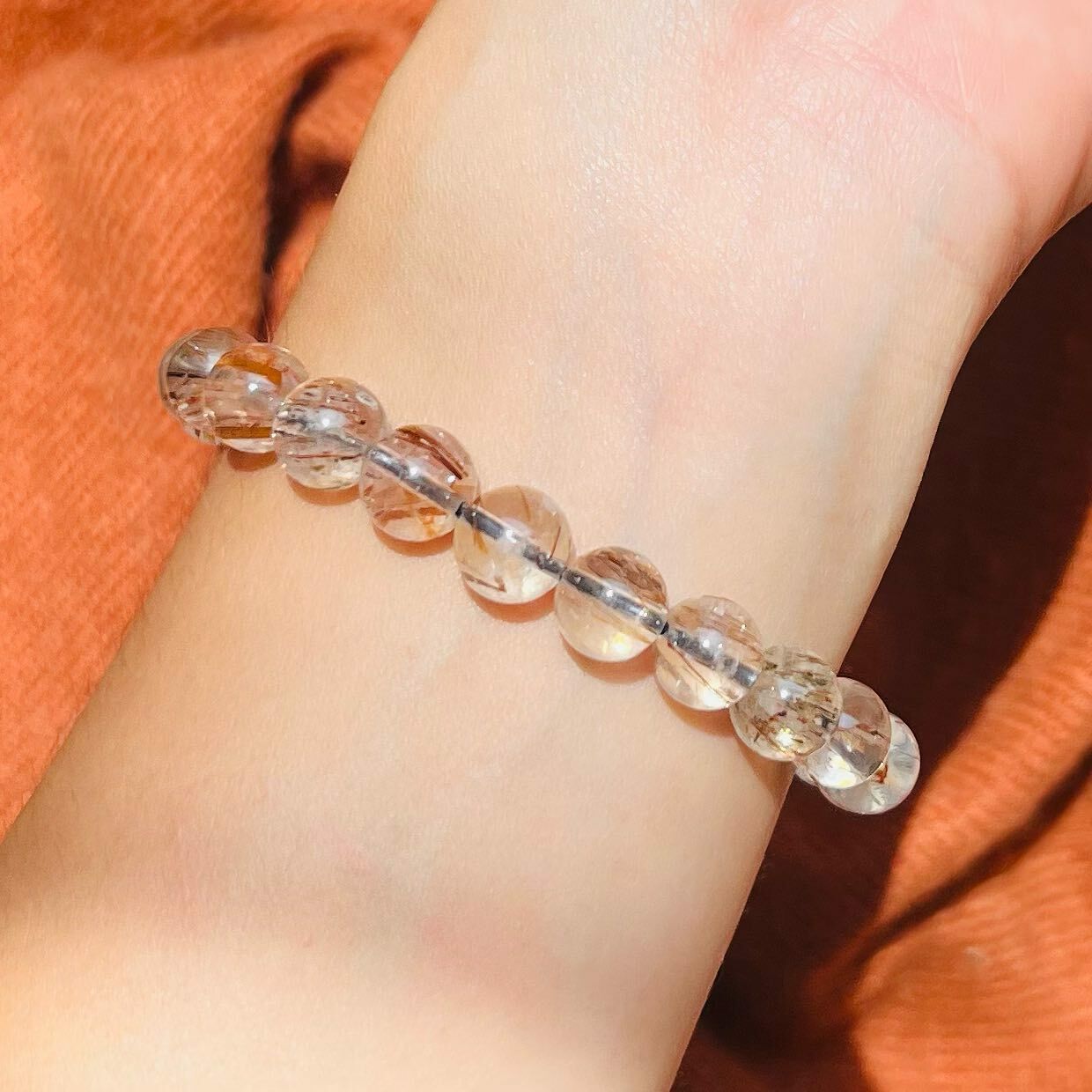 [原石] 黑金超七 水晶手串