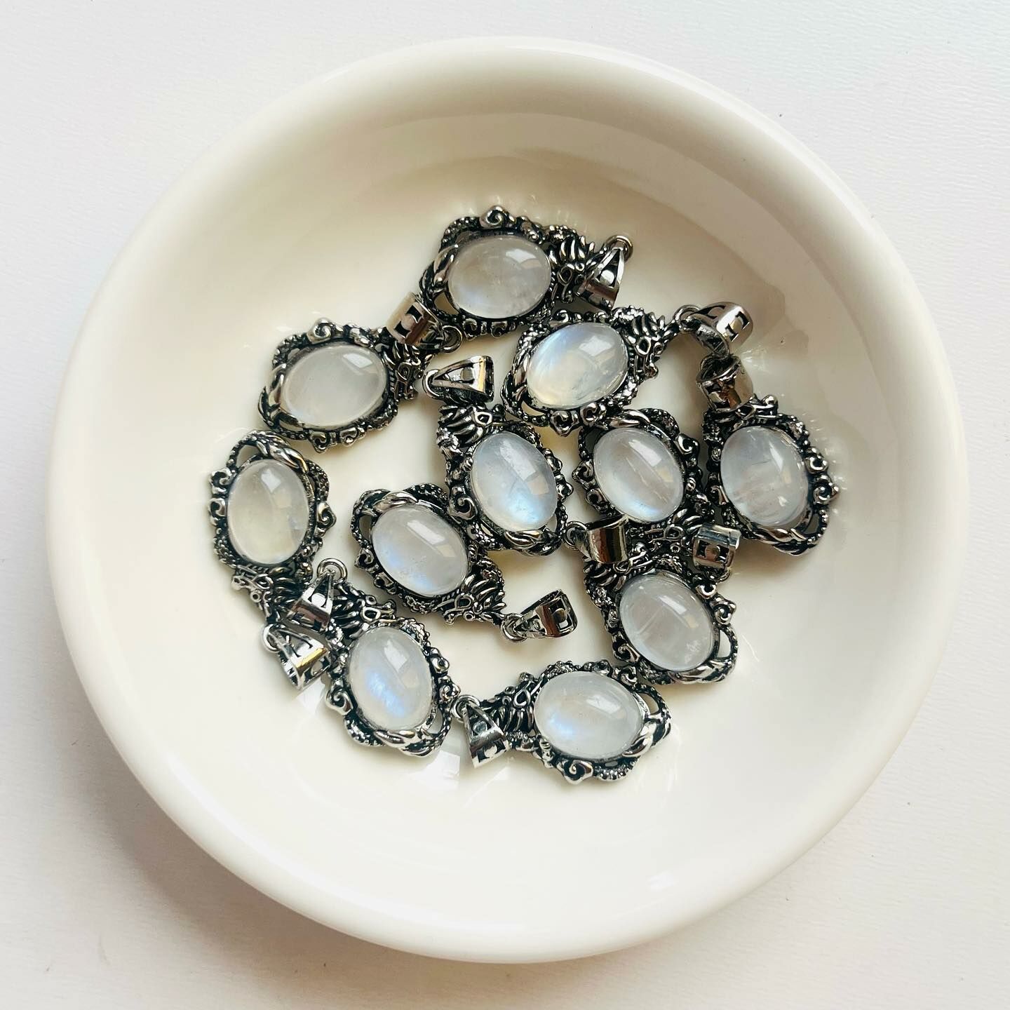 [原石] 藍光月光石 項鍊吊墜