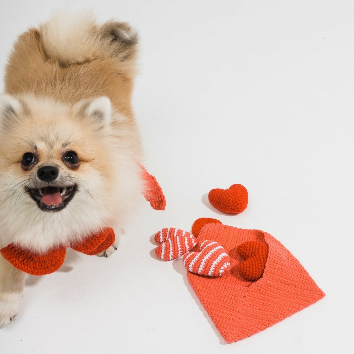 泰國Ketawa 手工針織玩具 - 心心相印